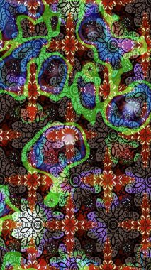 Kahverengi ve siyah üzerine çiçekler. Eskiz arkaplan modeli. Raster hisseleri. Suluboya, elle çizilmiş.