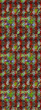 Renkli Bahar Teması eskiz kalıbı. Raster illüstrasyonundaki çiçek desenli çizim. Düz Çiçek Elementleri Tasarımı. Güzel kumaş deseni.