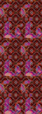 Çiçek tasarımı için inanılmaz bir kolaj cenneti tarzı. Parlak çiçekli kolaj çiçekleri kahverengi ve kırmızı. Çiçekli zambaklar eskiz arka planı.