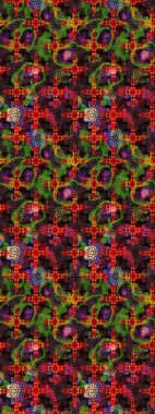 Raster çiçek desenli çiçek deseni, yapraklar, dekoratif elementler, sıçrama, lekeler, el çizimi kontur çizgileri ve Doodle çizim stili, grafik raster çizim çizimi.