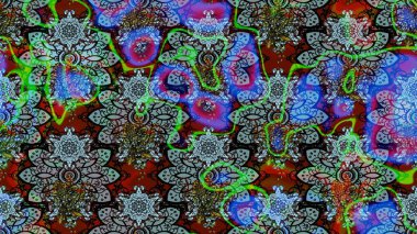 Raster illüstrasyonu. Mavi ve nötr renklerde çiçekler. Küçük çiçekte sevimli çiçek deseni var..