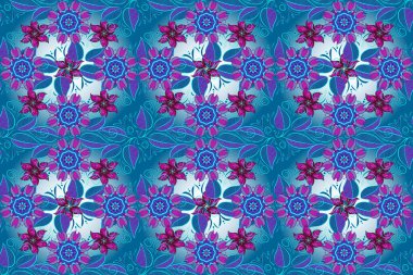 Elle çizilmiş karalama elemanları. Duvar kağıdı, web sayfası arka planı, ambalaj kağıdı, davetiye, broşür, afiş veya web sitesi için kusursuz çiçek deseni kullanılabilir.