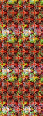 Raster stili kumaş deseni. Çiçekler suluboya çizim deseni.