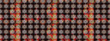 Küçük çiçekteki sevimli çiçek deseni. Siyah ve kahverengi renkte çiçekler.