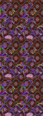 Küçük kahverengi ve kırmızı çiçeklerle oldukça eski bir besin torbası deseni. Tekstil, kumaş, kapaklar, duvar kağıtları, baskı, paket, koleksiyon defteri, örgü, dekupaj için çiçek arkaplanı..