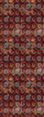 Raster düz çiçek çizim deseni. Hediye ambalaj kağıdı, tebrik kartları, posterler ve pankart tasarımı. Kahverengi ve gri renkte çiçekler.