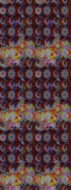 Colour Spring Theme sketch pattern Background. Sketch flowers pattern. Flowers on gray and brown colors. In asian textile style. Flat Flower Elements Design. Raster illustration.