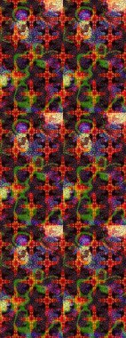 Colour Spring Theme sketch pattern Background. Raster illustration. Flat Flower Elements Design. Flowers on black and brown colors. Sketch floral pattern with flowers, watercolor.