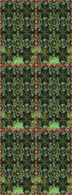 Raster suluboya çiçek deseni, narin çiçekler, yeşil ve gri çiçekler, tebrik kartı şablonu. Güzel kumaş deseni.