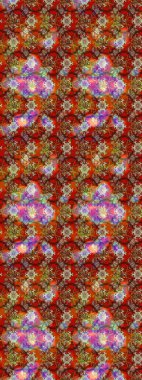 Sketch floral pattern with flowers, watercolor. Colour Spring Theme sketch pattern Background. Raster illustration. Flat Flower Elements Design. Flowers on brown and red colors.