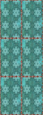 Raster illüstrasyonu. El çizimi. Çiçekli, yapraklı, çiçeksiz çiçek desenli..