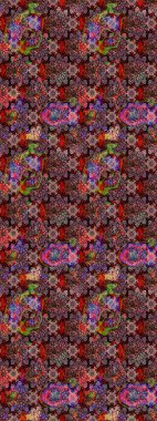 Düz Çiçek Elementleri Tasarımı. Güzel kumaş deseni. Raster illüstrasyonundaki çiçek desenli çizim. Renkli Bahar Teması çizim şablonu.