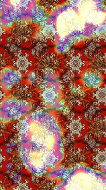 Raster. Kahverengi ve nötr renkte güzel çiçekli eskiz deseni, suluboya çiçek deseni, duvar kağıdı, kart veya kumaş için fayanslı.