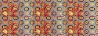 Best for wrapping paper. Raster seamless pattern with gray and beige tulip flowers. Can be used as greeting or wedding background. Spring tender design for natural cosmetics, perfume, florist shop.