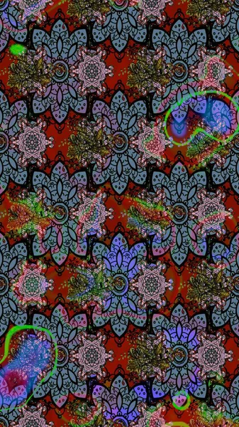 Raster illustration. Sketch pattern with cute flowers and leaves on neutral and black colors, watercolor floral pattern, tileable for wallpaper, card or fabric.