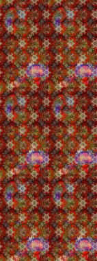 Kızılderili desenli desenli desenli şal deseni. Etnik Mandala süsü. Raster Henna dövme stili. Tekstil, tebrik kartı, boyama kitabı, telefon kılıfı baskısı için kullanılabilir.