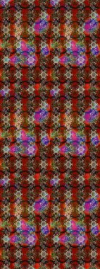 Raster deseni. Sanat ilham verici ve kırmızı stil çiçekler ve arka plan bırakır. Karalama çiçekleri çizim kalıbı. Kahverengi ve kırmızı el çizimi desen.