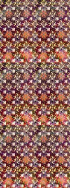 Raster cute pattern in small flower. Small colorful flowers. Motley illustration. Spring floral background with brown and beige flowers. The elegant the template for fashion prints.