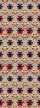 Bej renkli çiçekler. Hediye ambalaj kağıdı, tebrik kartları, posterler ve pankart tasarımı. Raster düz çiçek çizim deseni.