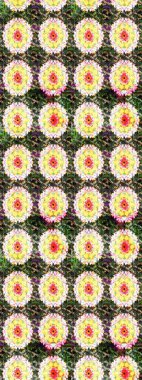 Watercolor seamless pattern. Flowers on neutral and yellow colors in watercolor style. Floral print.