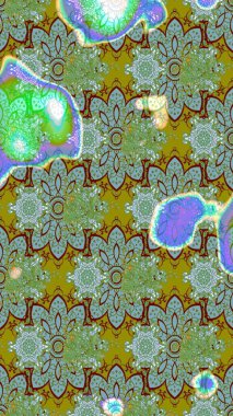 Kıvırcık, parlak örgü. Raster illüstrasyonu. Güzel, parlak, pürüzsüz kumaş, tuval. Eski moda arka plan. Desen, çizim, çiçek sınırı. Çiçeklerin çelengi.