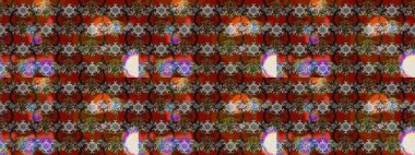 Düz Çiçek Elementleri Tasarımı. Raster Illustrasyon 'daki Çiçek Deseni' nin son moda çizimi. Renkli Yaz Temalı eskiz kalıbı. Güzel kumaş deseni.