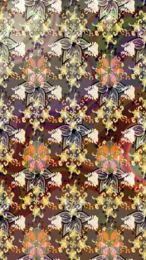 Suluboya kusursuz desen. Eski model. Dekorasyon ve tasarım için güzel bir desen. Moda baskısı. Çiçeğin suluboya çizimlerinin zarif deseni.