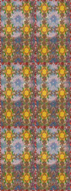 Raster stili kumaş deseni. Çiçekler suluboya çizim deseni.