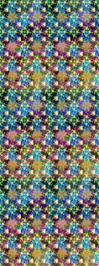 Eski moda arka plan. Çiçek çelengi. Desen, çizim, çiçek sınırı. Raster illüstrasyonu. Güzel, parlak, pürüzsüz kumaş, tuval. Kıvırcık, parlak örgü.