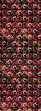 Nazikçe, güzel çiçek arkaplanı. Siyah ve kahverengi renkte çiçekler. Raster çiçek desenli ve çiçekli..