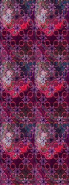 Flat Flower Elements Design. Flowers on purple and brown colors. Seamless Floral Pattern in Raster illustration. Colour Spring Theme seamless pattern Background.