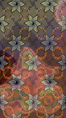 Motley illüstrasyonu. Moda baskıları için zarif bir şablon. Küçük renkli çiçekler. Küçük çiçekte güzel bir desen. Çiçekli bahar çiçekleri.