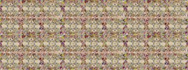 Çiçek desenli eskiz, darbeler, sıçramalar, yaz çiçekleri. Raster illüstrasyonu. Çiçekler bej ve nötr renklerde.