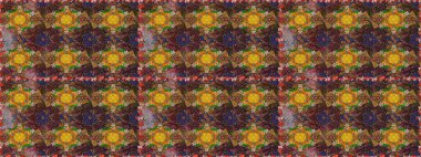 Raster illustration. In sketch style brown and green colors. Raster illustration. Seamless floral pattern with cute doodles flowers. Collection of hand drawn flowers and plants.