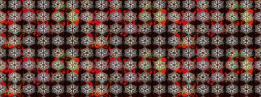 Küçük çiçekteki sevimli çiçek deseni. Robot resim. Raster illüstrasyonu.