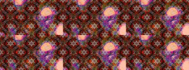 Flowers of the valley on brown and red colors. Watercolor, hand drawn. Raster - stock. Sketch background pattern.