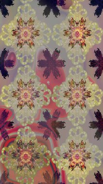 Güzel kumaş deseni. Raster illüstrasyonu. Bahar çiçekli güzel bir çiçek deseni..