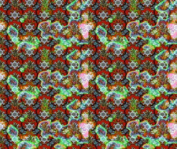 Çiçeksel fantezi tasarımı ve parlak bir arka plan çizimi. Düz Çiçek Elementleri Tasarımı. Renkli Bahar Teması çizim şablonu.