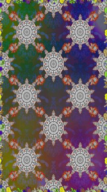 Botanik seamless modeli. Raster desen. Organik öğeleri. Suluboya efekti.