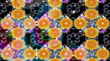 Simple cute pattern in small-scale flowers. Raster illustration. Floral sketch background for textile or book covers, manufacturing, wallpapers, print, gift wrap and scrapbooking.