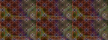 Kahverengi ve yeşil renkli çiçekler. Tropik çiçekler. Tişörtsüz arka plan deseni.