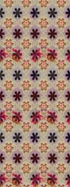 Çiçekli güzel suluboya desen. Raster illüstrasyonu. Bej ve nötr renklerde.