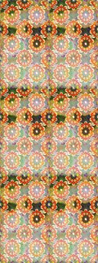 Vintage baroque floral seamless pattern in gold over neutral and beige. Ornate raster decoration. Golden element on neutral and beige colors. Luxury, royal and Victorian concept.