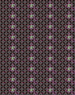 Siyah ve gri renklerde. 3D çiçekler, eskiz. Raster illüstrasyonu.