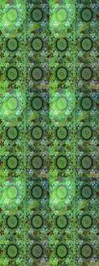 Raster illüstrasyonu. Anti-stres için soyut örnek sayfası. Yeşil ve gri renklerde.