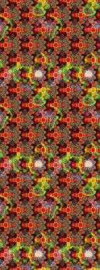 Raster çiçek desenli çiçek deseni, yapraklar, dekoratif elementler, sıçrama, lekeler, el çizimi kontur çizgileri ve Doodle çizim stili, grafik raster çizim çizimi.