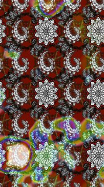 Çocuk stili. Düz Çiçek Elementleri Tasarımı. Çiçekli eskiz arkaplanı. Renkli Bahar Teması çizim şablonu.