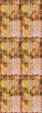 Barok tarzında kusursuz bir doğulu süsü. Turuncu renklerde ve altın elementlerle geleneksel klasik altın raster deseni.