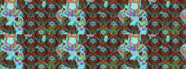 Raster düz çiçek çizim deseni. Mavi ve kahverengi renkte çiçekler. Tasarım hediye paketi, tebrik kartları, posterler ve afiş tasarımı.