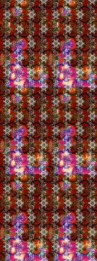 Kahverengi ve kırmızı el çizimi desen. Raster deseni. Sanat ilham verici ve kırmızı stil çiçekler ve arka plan bırakır. Karalama çiçekleri çizim deseni.